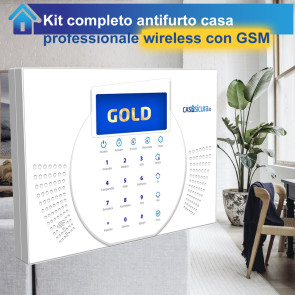 Kit completo antifurto casa professionale wireless con GSM 