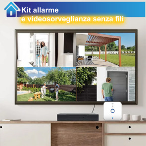 Kit allarme e videosorveglianza senza fili 