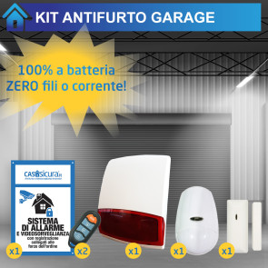 Antifurto garage a batteria senza fili, ideale per box e cantina