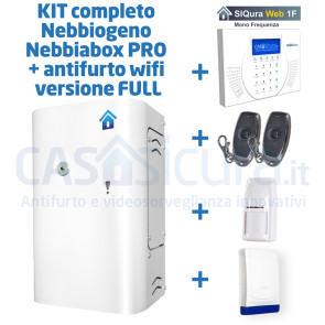 Kit completo: nebbiogeno Nebbiabox PRO + antifurto wifi versione FULL