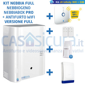 Kit completo: nebbiogeno Nebbiabox PRO + antifurto wifi versione FULL