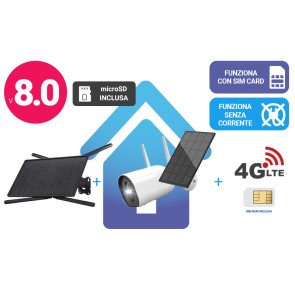 KIT: Telecamera da esterno + router 4G + alimentazione solare, tutto senza fili