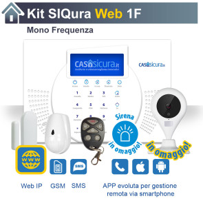 KIT Siqura Web, centrale Mono Frequenza, Internet + SIM