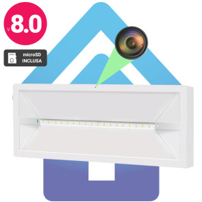 LAMPADA-EMERGENZA-SPY – Lampada di Emergenza con Microcamera WiFi Nascosta Full HD | Telecamera Spia sempre Alimentata | Visione Notturna | App Remota | Doppia Funzione Sicurezza | Prodotto Personalizzato