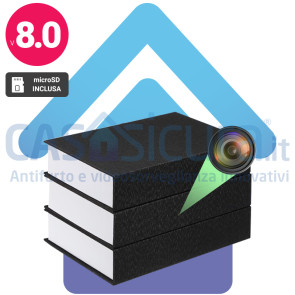 LIBRO-SPY – Libro con Microcamera WiFi Nascosta Full HD | Telecamera Spia da Libreria e Scrivania | 100% a Batteria Lunga Autonomia | Visione Notturna | App Remota | Prodotto Personalizzato
