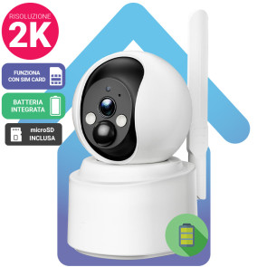 Telecamera 4G LTE con SIM card videosorveglianza ***SENZA*** bisogno di internet, audio e video ultra HD 9.0 + Visione notturna a colori 