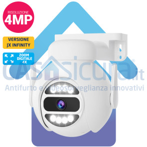 Telecamera IP senza fili da esterno 360° con risoluzione Full HD 8.0 versione Zoom 4X