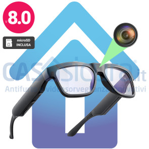OCCHIALI-SPY – Occhiali con Microcamera Nascosta Full HD | Telecamera Spia Indossabile | 100% a Batteria | Registrazione Video e Audio in Prima Persona | Prodotto Personalizzato