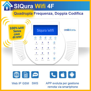 Centralina Siqura Wifi (senza cavo di rete), centrale QUADRUPLA Frequenza, Internet + SIM
