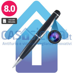 Penna stilo con telecamera spia e registrazione audio a batteria - Spy Camera ad alta qualità 8 Mpx 