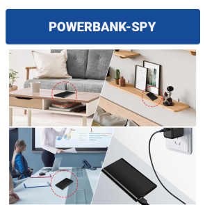 Powerbank Spia con Telecamera WiFi Nascosta – 10.000 mAh | Full HD 1080p | Visione Notturna 8 metri | Rilevazione Movimento | Funziona Davvero come Caricabatterie + Router 4G (opzionale)