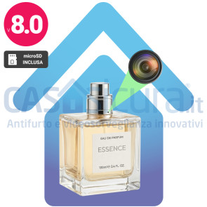 PROFUMO-SPY – Flacone di Profumo con Microcamera WiFi Nascosta Full HD | Telecamera Spia per Camera da Letto e Bagno | 100% a Batteria | Visione Notturna | App Remota | Prodotto Personalizzato