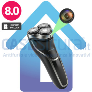 RASOIO-SPY – Rasoio Elettrico con Microcamera WiFi Nascosta Full HD | Telecamera Spia per Bagno e Camera da Letto | Alimentazione Continua o Batteria | Visione Notturna | App Remota | Prodotto Personalizzato