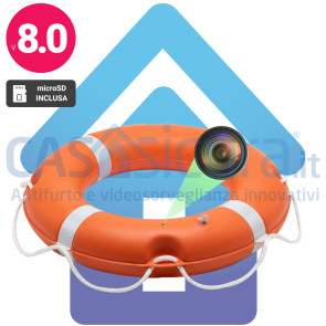 SALVAGENTE-SPY – Salvagente con Microcamera WiFi Nascosta Full HD | Telecamera Spia per Barche, Piscine e Aree Nautiche | 100% a Batteria | Visione Notturna | App Remota | Prodotto Personalizzato