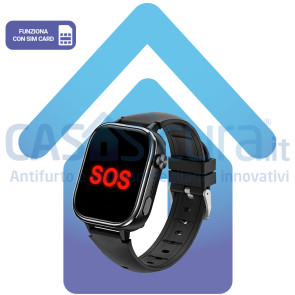 SOS Watch — Smartwatch SOS con GPS, monitoraggio salute e chiamata d'emergenza. Senza canoni fissi.