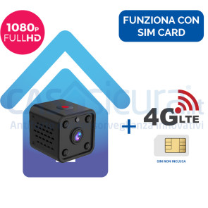 Mini telecamera spia 4G e WIFI con risoluzione FULL HD - Funziona con SIM e wifi