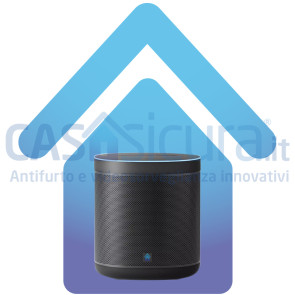 Altoparlante smart speaker intelligente con comando vocale ed assistente vocale, gestione allarme e domotica
