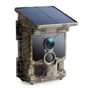 Fototrappola SOLARE con APP e connessione Wi-Fi / Bluetooth - Video in ULTRA 4K.  Impermeabile IP66, con audio, Infrarossi per ambienti bui. 