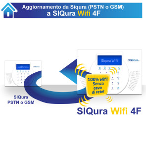 Aggiornamento da Siqura (pstn o gsm) a Siqura Wifi 4F