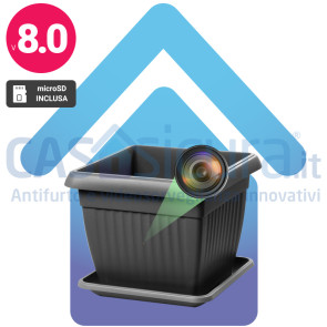 VASO-SPY – Vaso con Microcamera WiFi Nascosta Full HD | Telecamera Spia da Interno ed Esterno | Balcone, Giardino, Loculo e Soggiorno | 100% a Batteria | Visione Notturna | App Remota | Prodotto Personalizzato