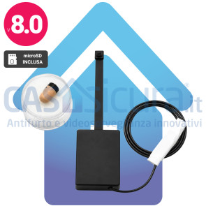 VIDEOAUDIO-SPY – Kit Microcamera WiFi Nascosta con Micro Auricolare Wireless | Video 4K Live | Audio Bidirezionale | Batteria 5 Ore | MicroSD 128GB | Personalizzabile