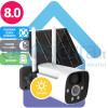 Telecamera solare IP 100% senza fili wifi, da esterno, audio, visione notturna, full HD