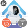 Telecamera IP wifi pan/tilt 360° motorizzata senza fili smart con riconoscimento facciale persone e funzioni intelligenti, Full HD, 8.0 