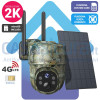 TRAP-MOVE4G: Sorveglianza 2K Ultra HD con visione panoramica a 360° - Rilevamento intelligente e alimentazione batteria + solare - Visione da remoto - No-Glow infrarossi invisibili + GPS (opz.)